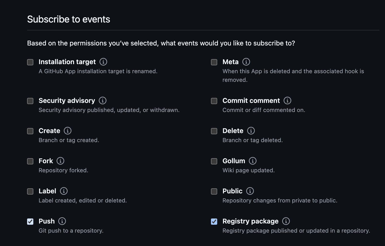 Subscribe to Events Subscribe to Events